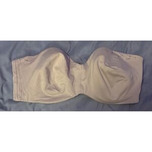 Delimira Beige Unlined Full Coverage Strapless Underwire Bra, 36DD‎